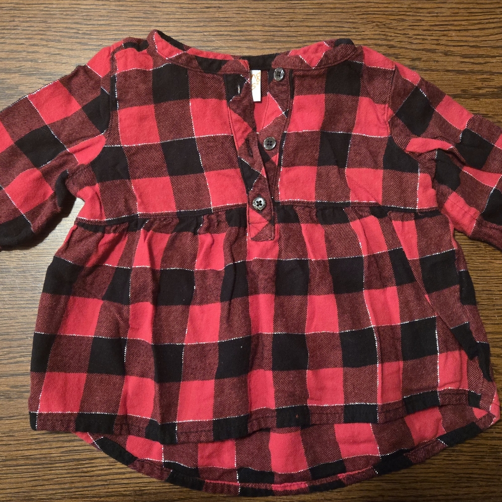 Jumping Beans Red and Black Button Down Shirt